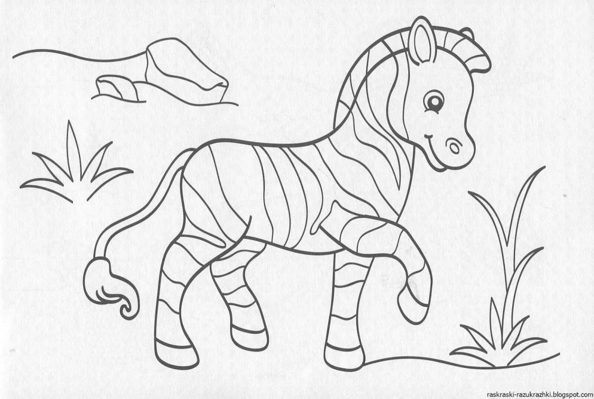 Showy animal coloring book for 7 year olds