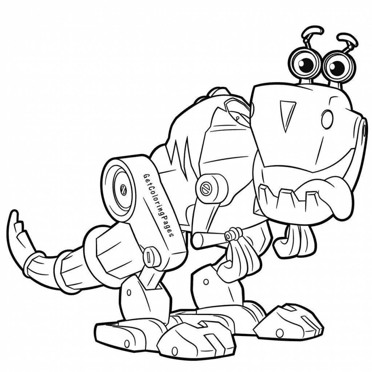 Fun coloring book for 5 year old robots