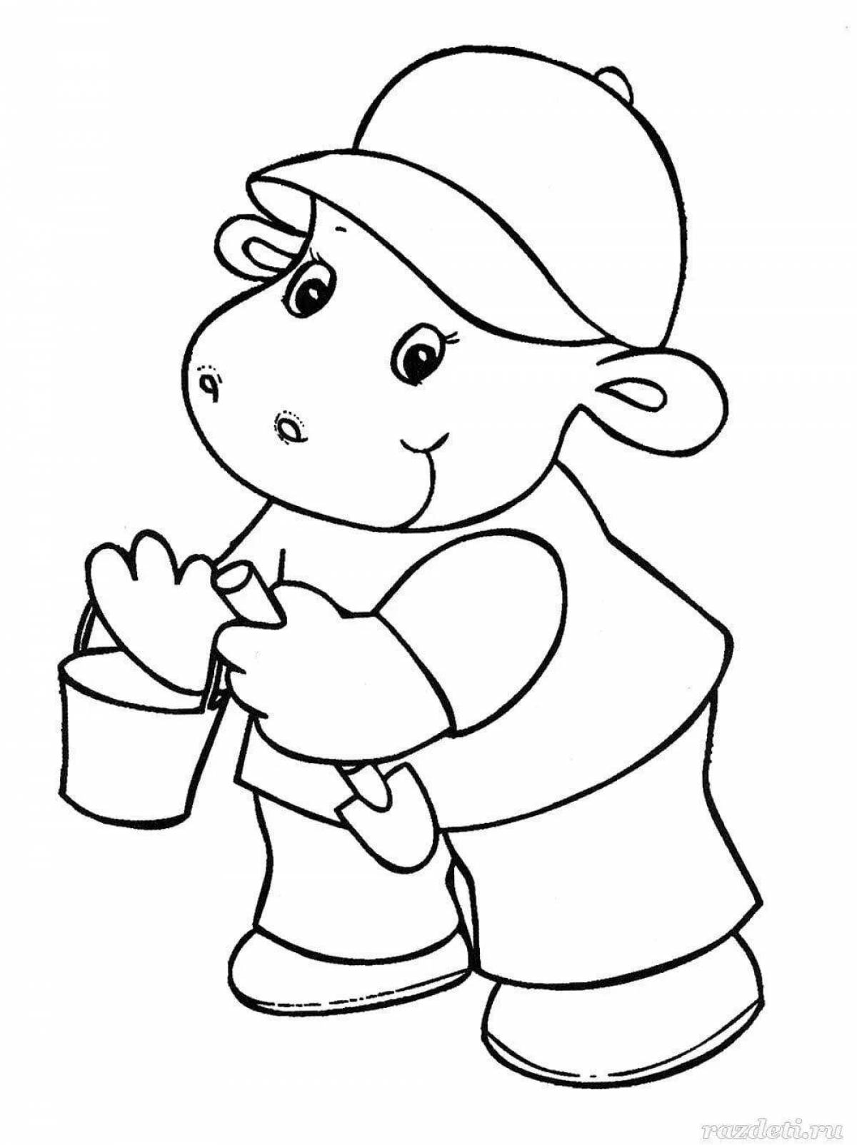 Color-frenzy coloring page kindergarten for 5 years