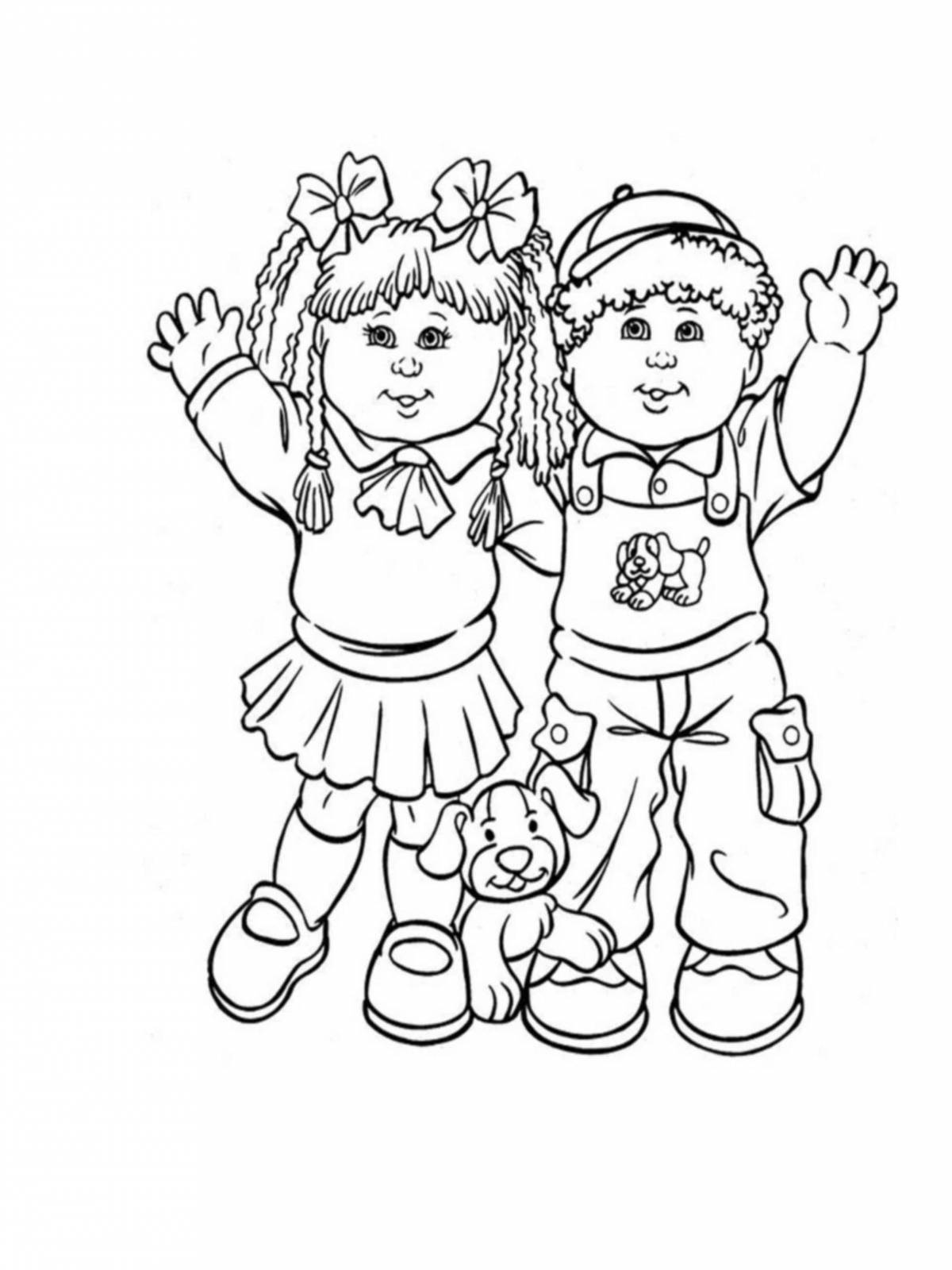 Цветная раскраска о правах детей