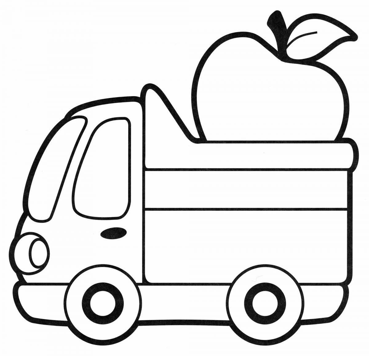 Выдающаяся страница раскраски грузовиков для детей