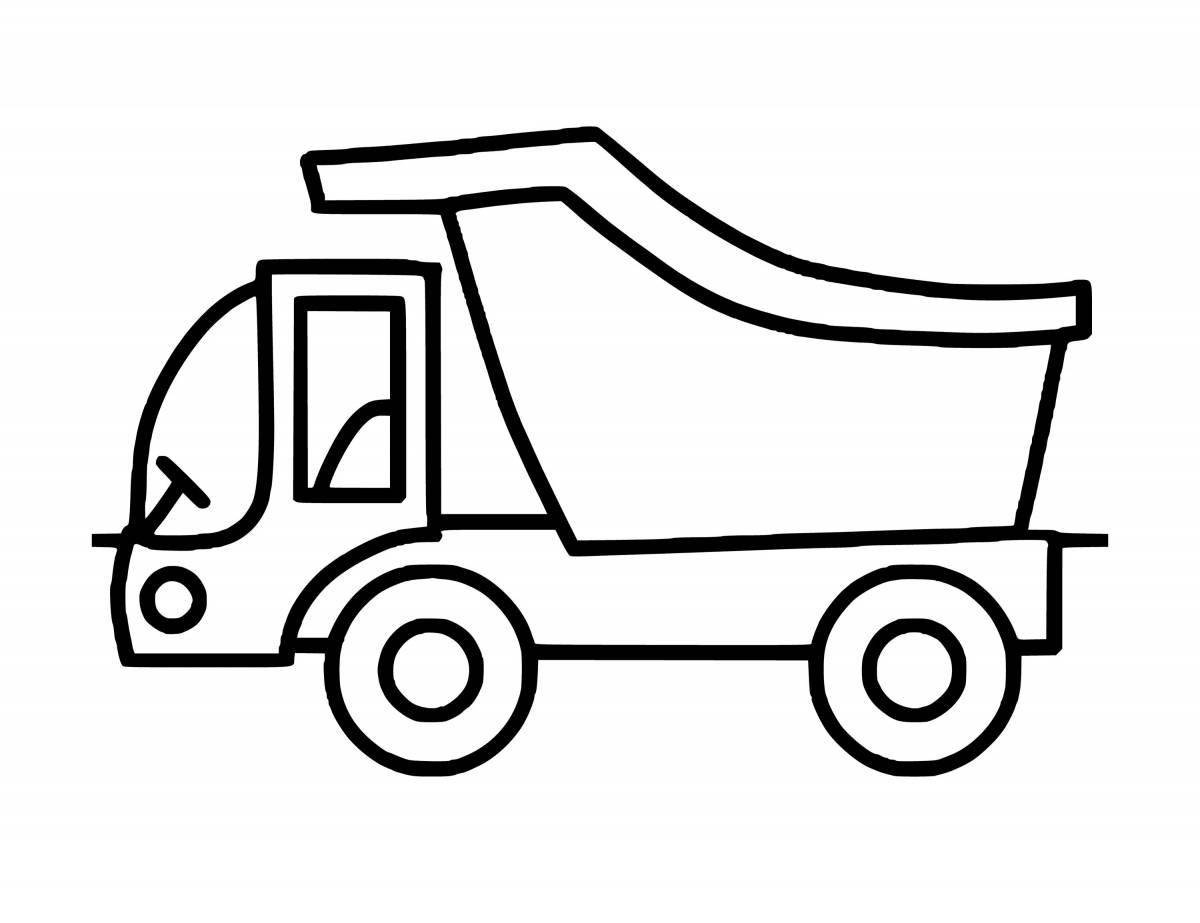 Attractive truck coloring book for kids