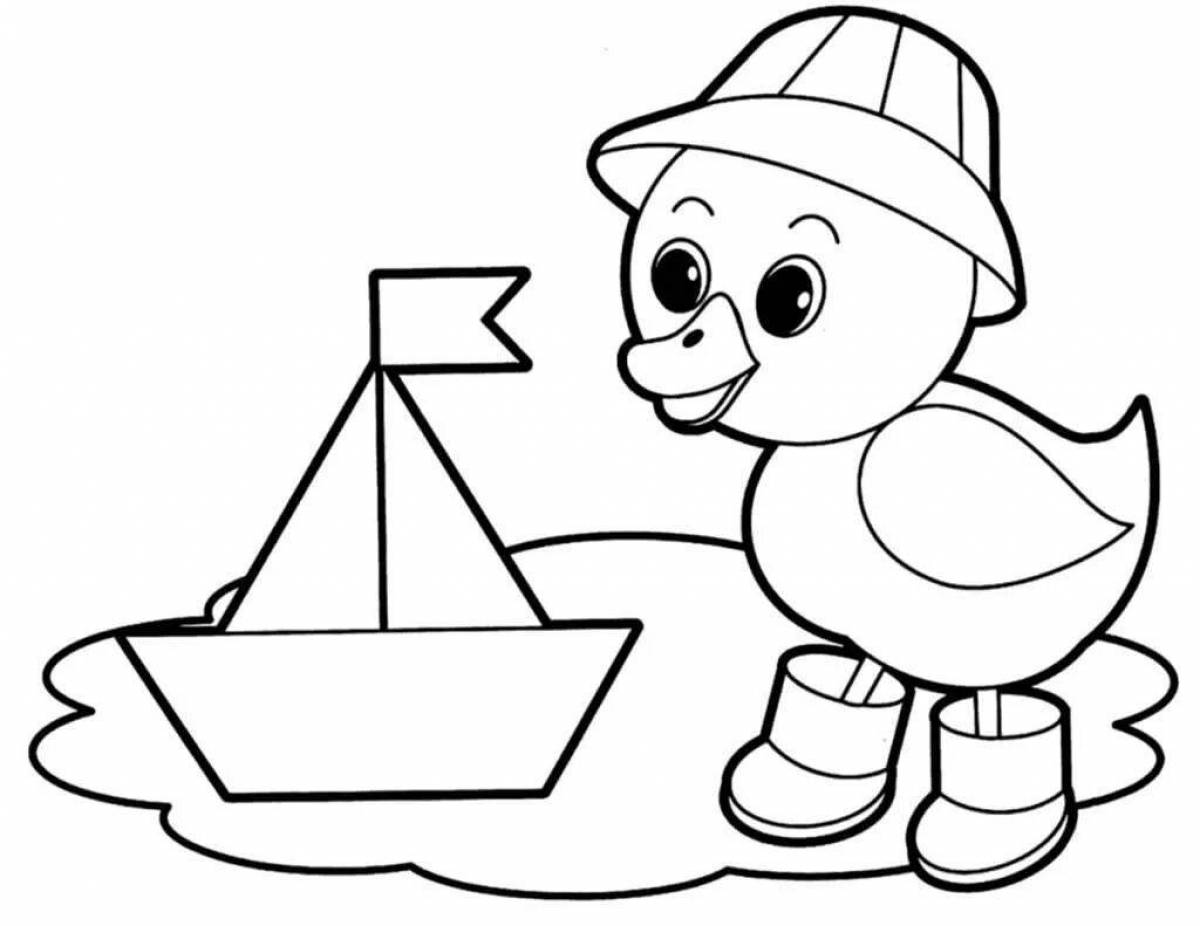 Colorful coloring book for a one year old boy