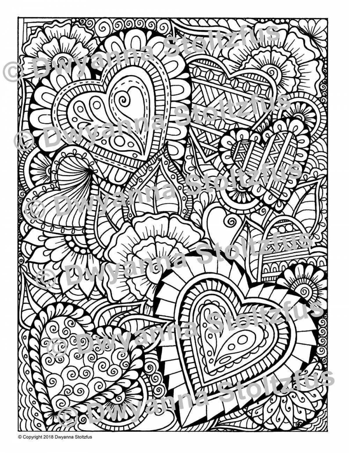 Gorgeous intricate patterns coloring book for girls