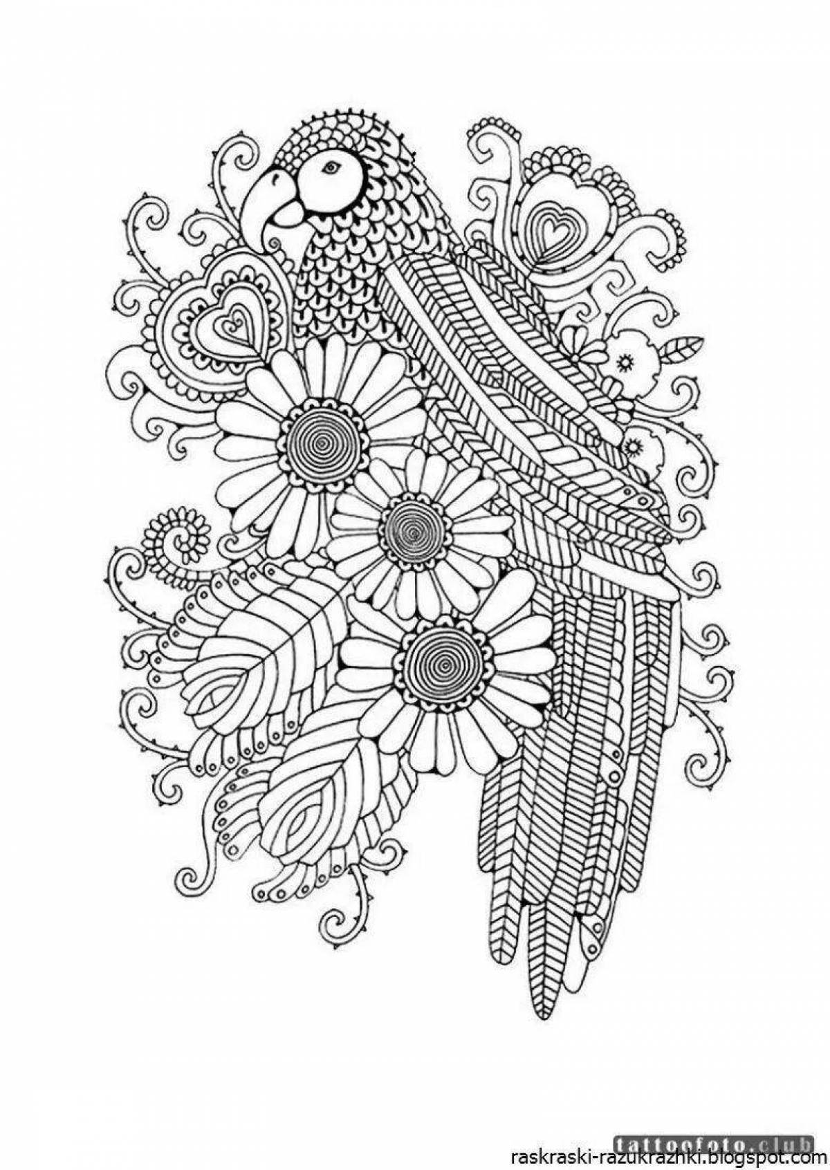 Coloring pages with intricate patterns for girls