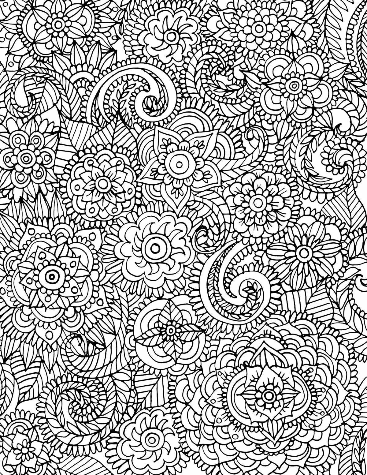 Exquisite coloring pages with intricate patterns for girls