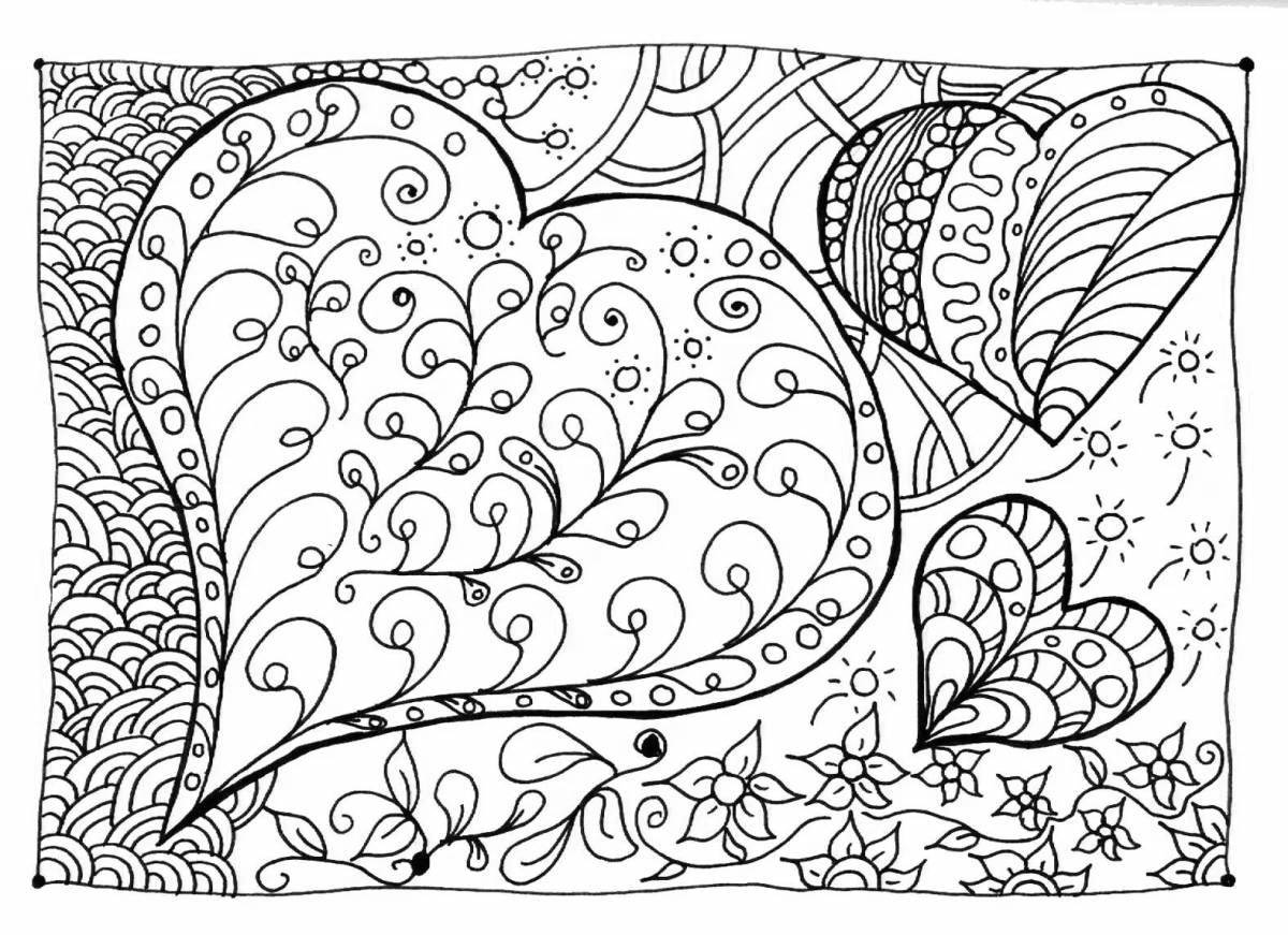 Playful intricate coloring for girls