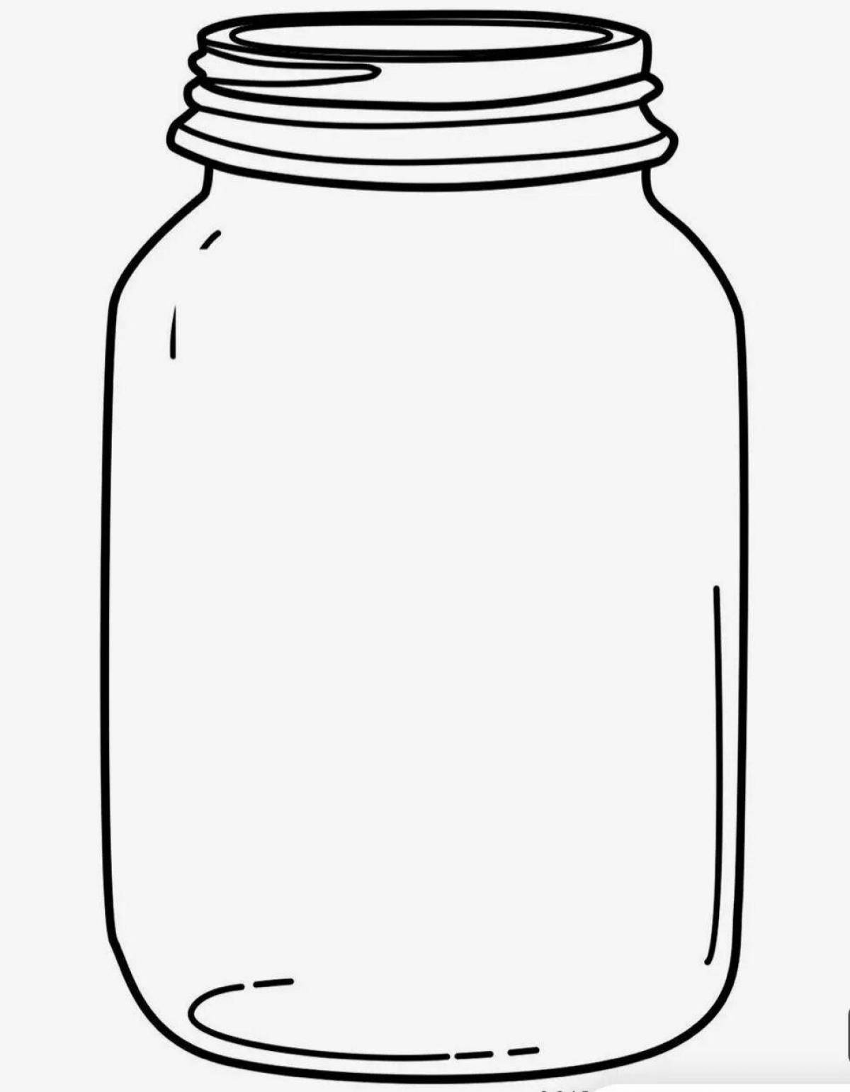 Adorable vitamin jar coloring book