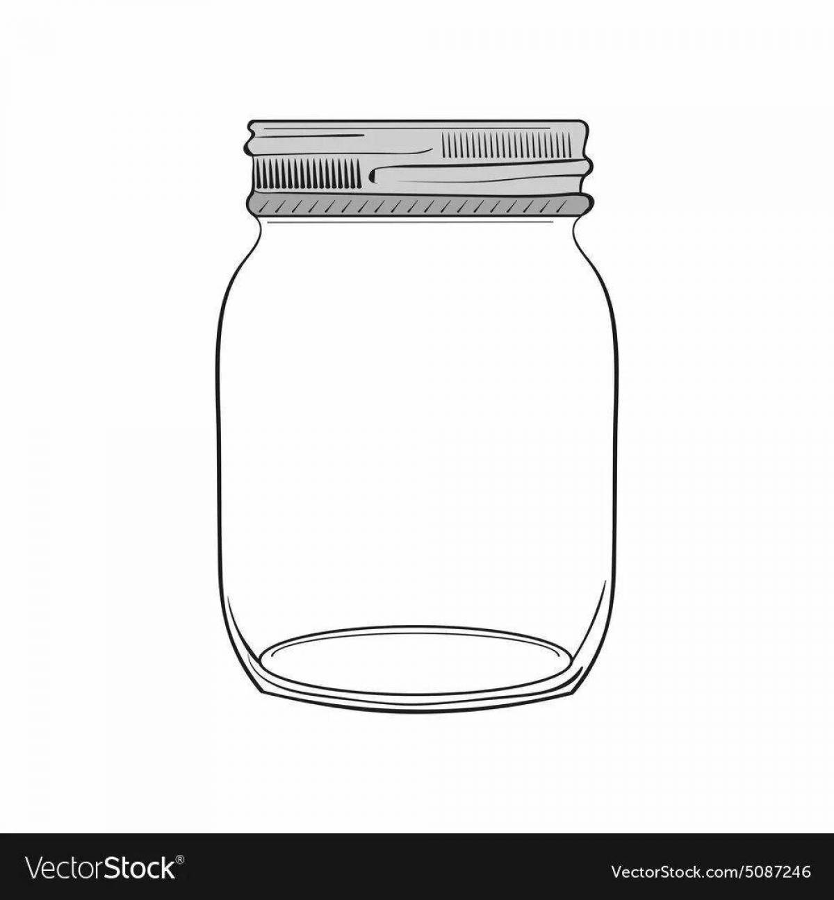 Colorful vitamin jar coloring book