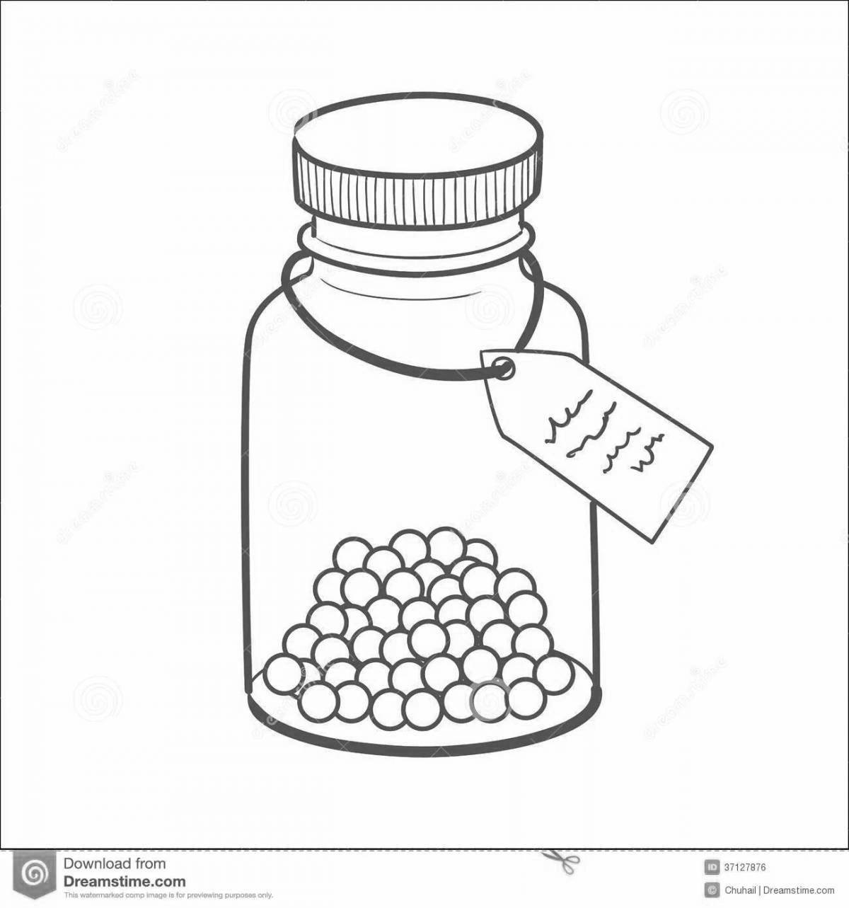 Children's vitamin jar #6