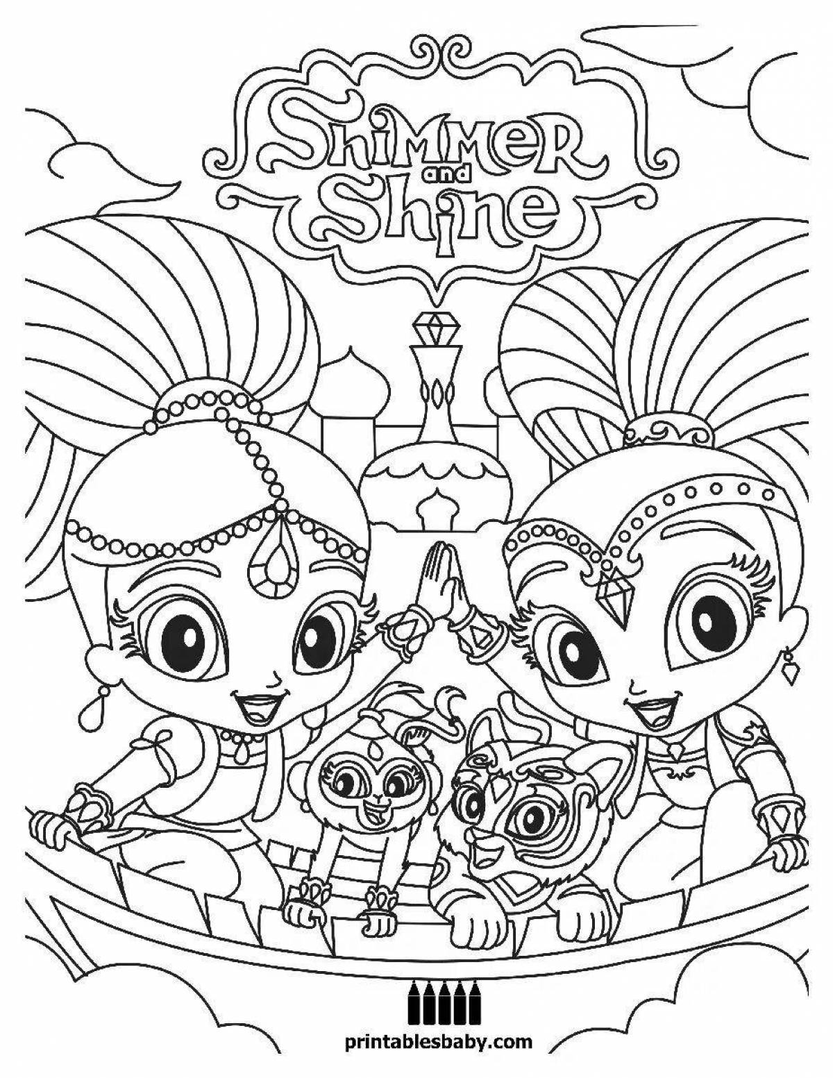 Shimmer and shine coloring book for kids