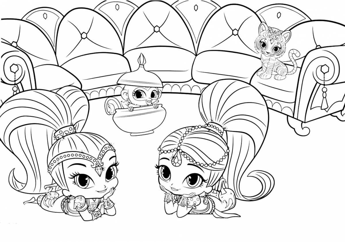 Photo Shimmer and shine magic coloring book for kids