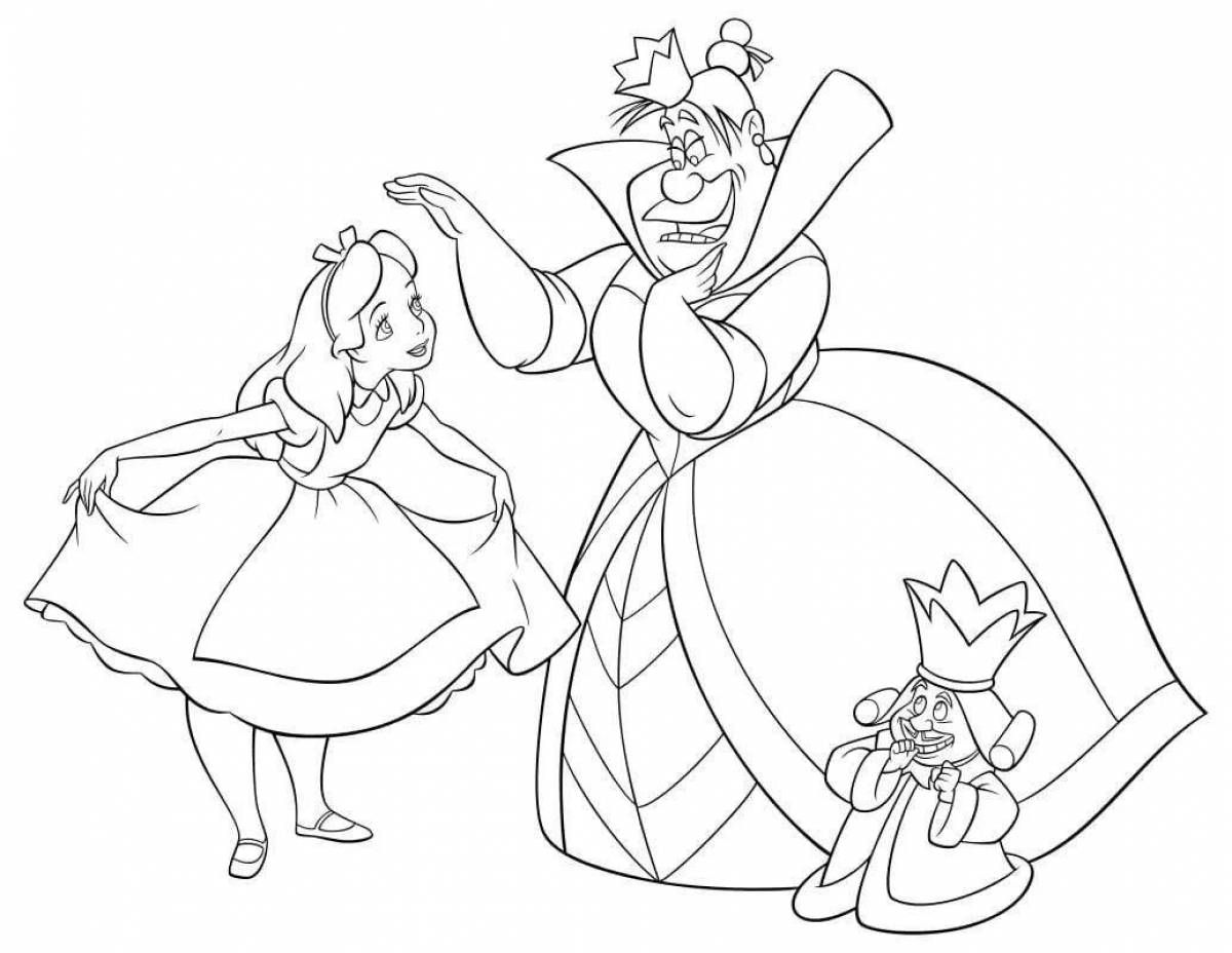Alice in Wonderland disney coloring page