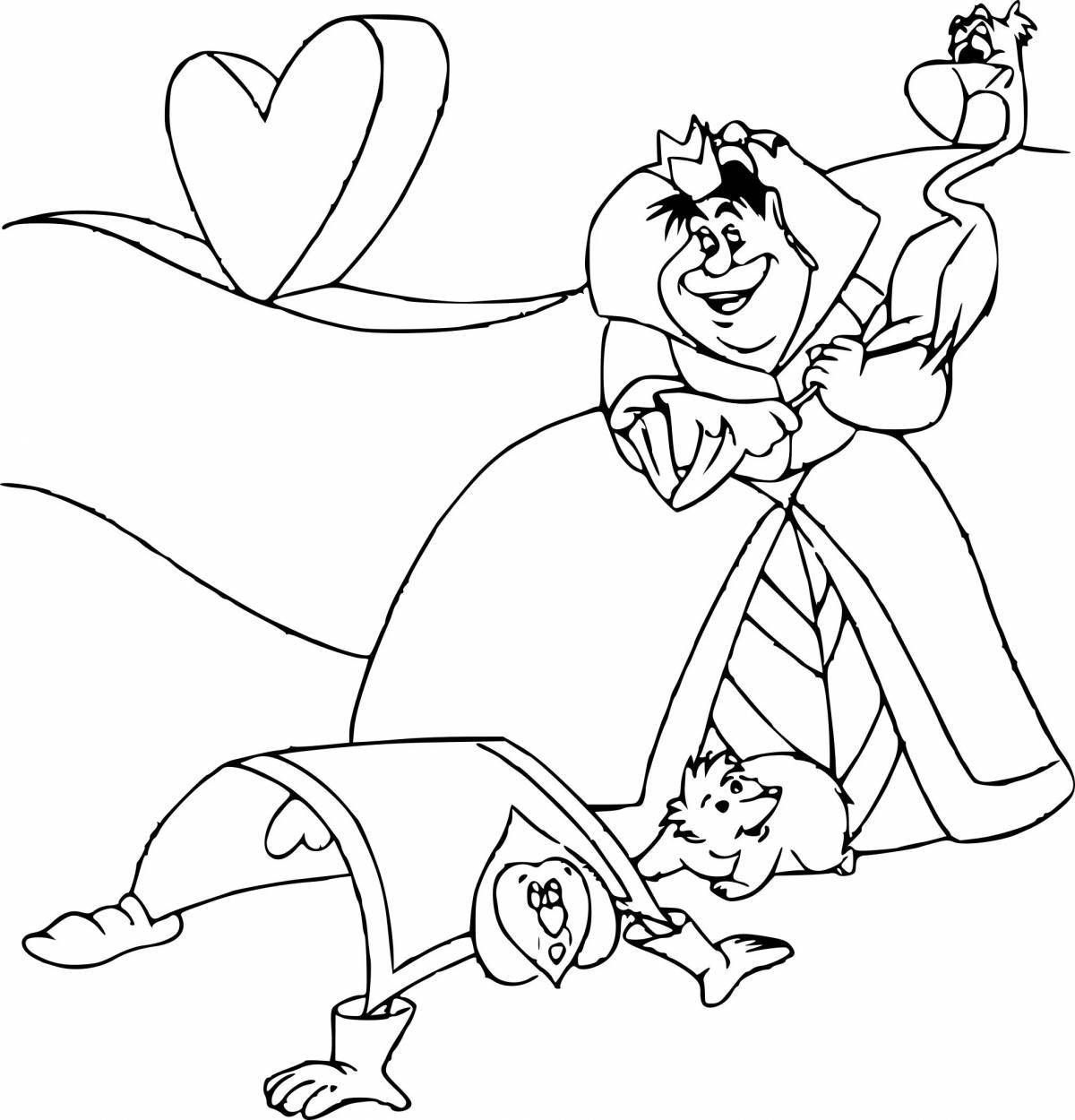 The shining alice in wonderland disney coloring page
