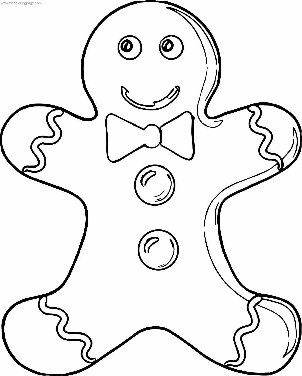 Coloring page charming Tula gingerbread