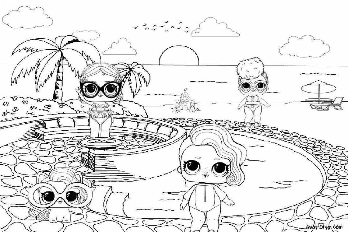 Color-crazy coloring page lol doll