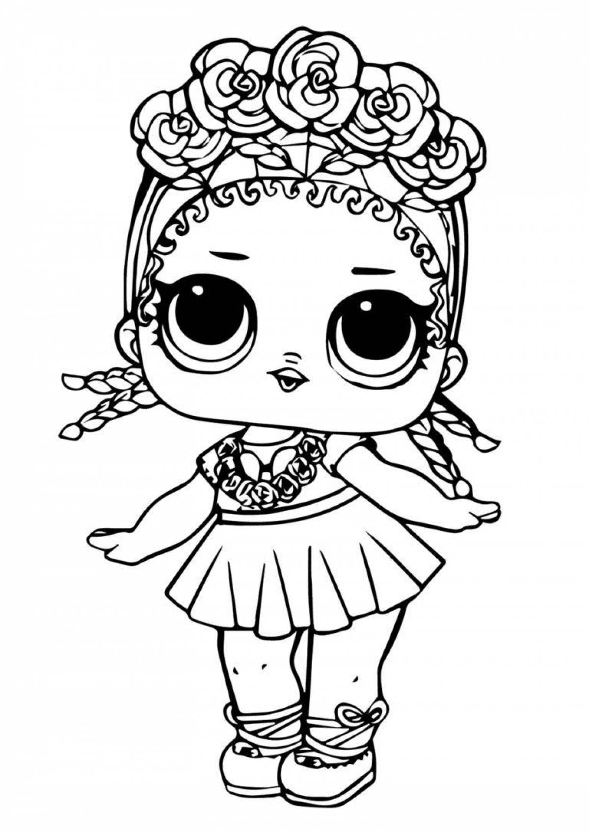 Color-lively coloring page lol doll