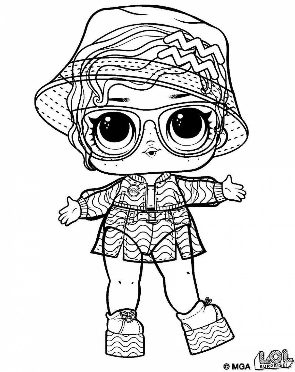 Color-fabulous coloring page lol doll
