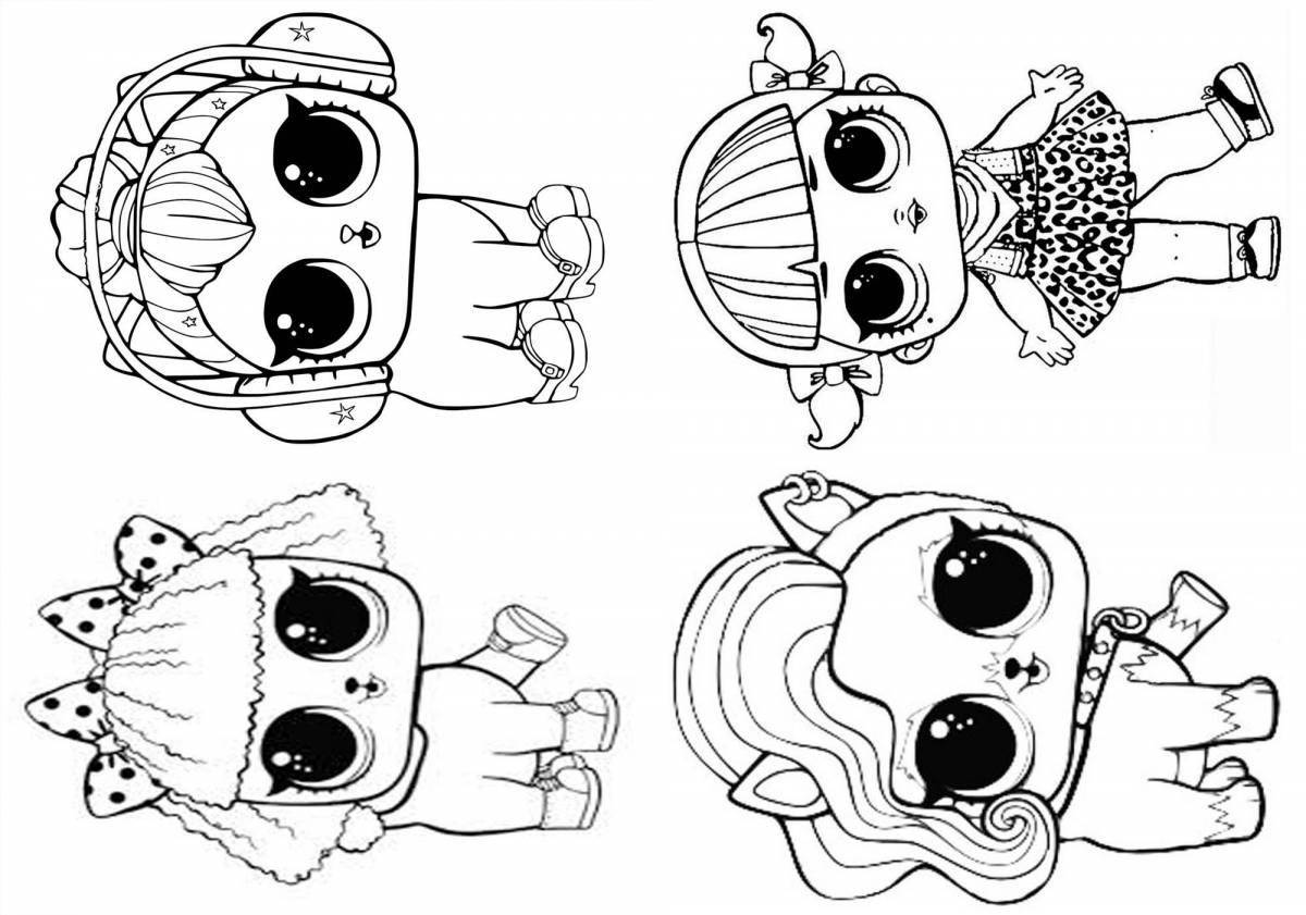 Color-bright coloring page lol doll