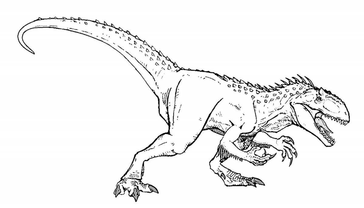 Веселая раскраска indominus rex для детей