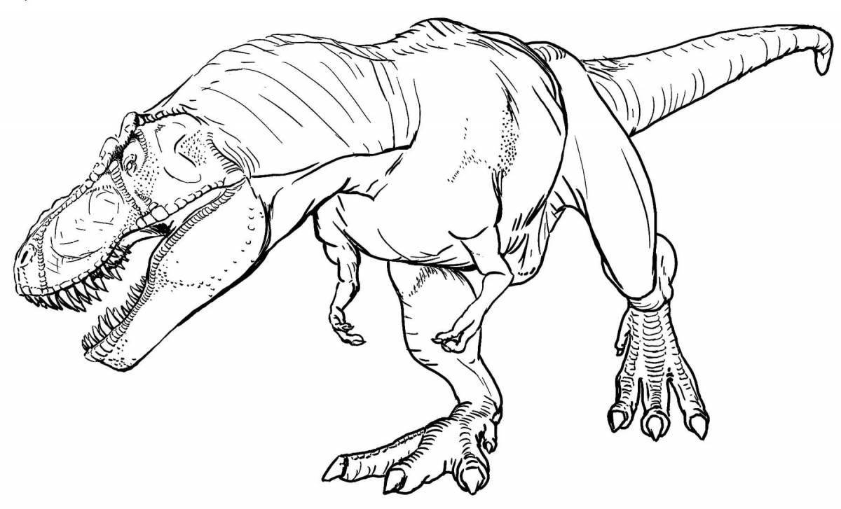 Игривая страница раскраски indominus rex для детей