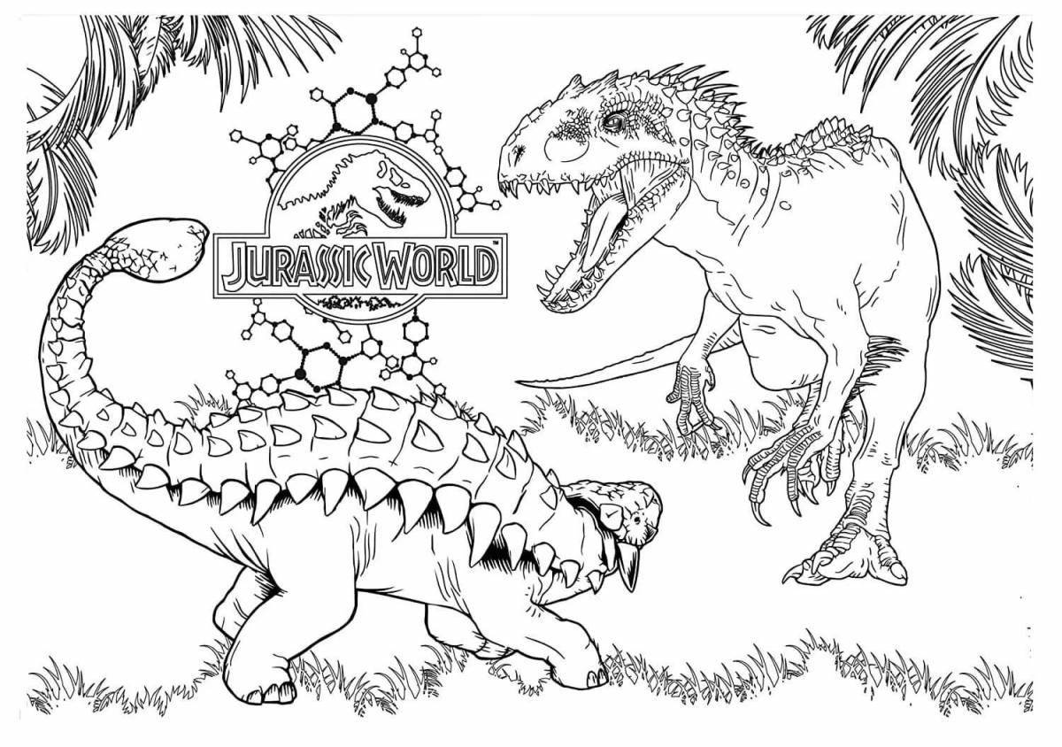 Сказочная раскраска indominus rex для детей