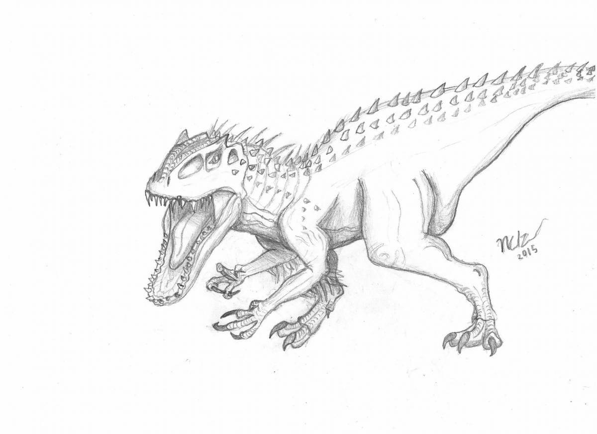 Attractive indominus rex coloring book for kids