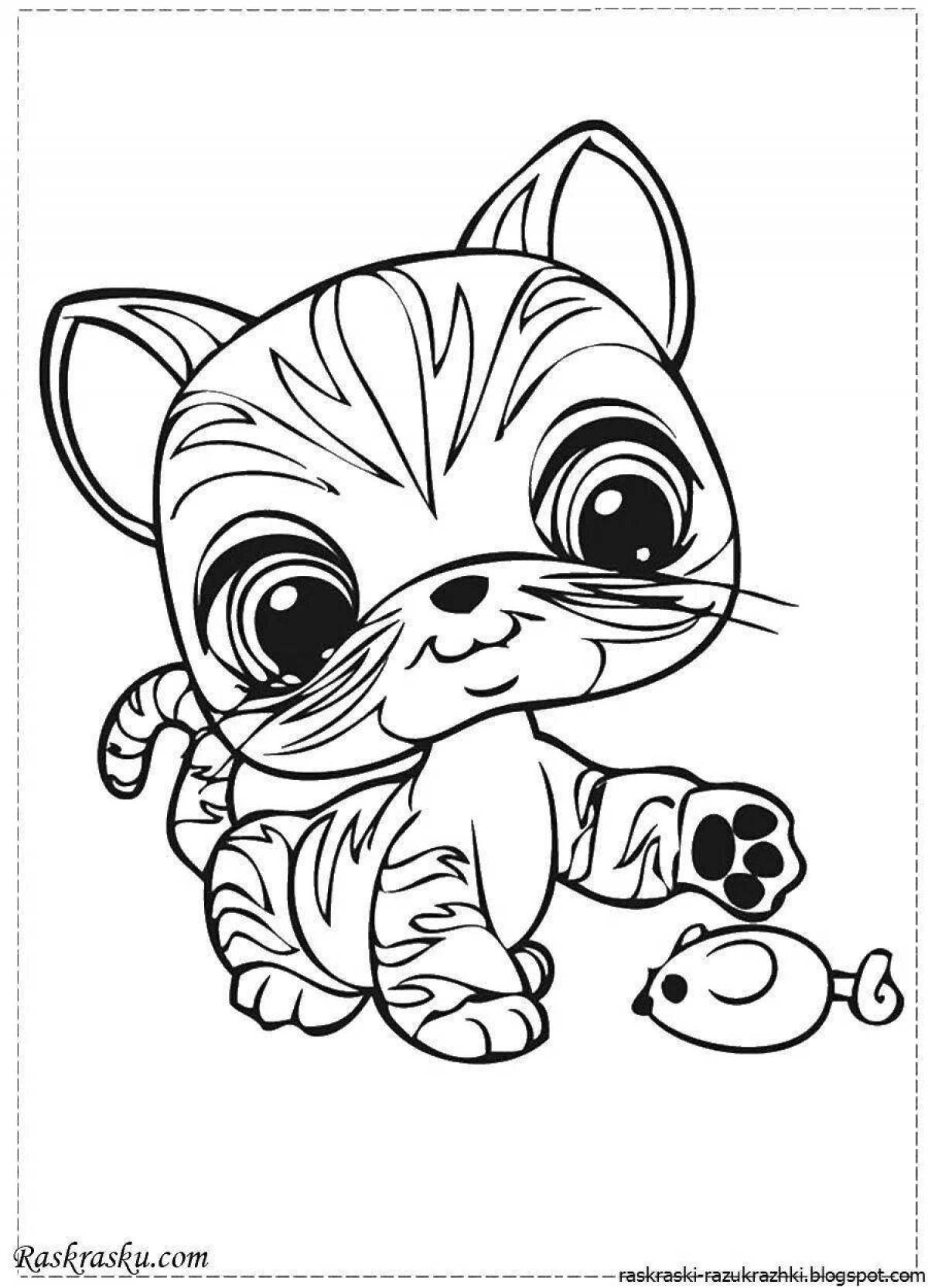 Cute cute cats coloring book for girls