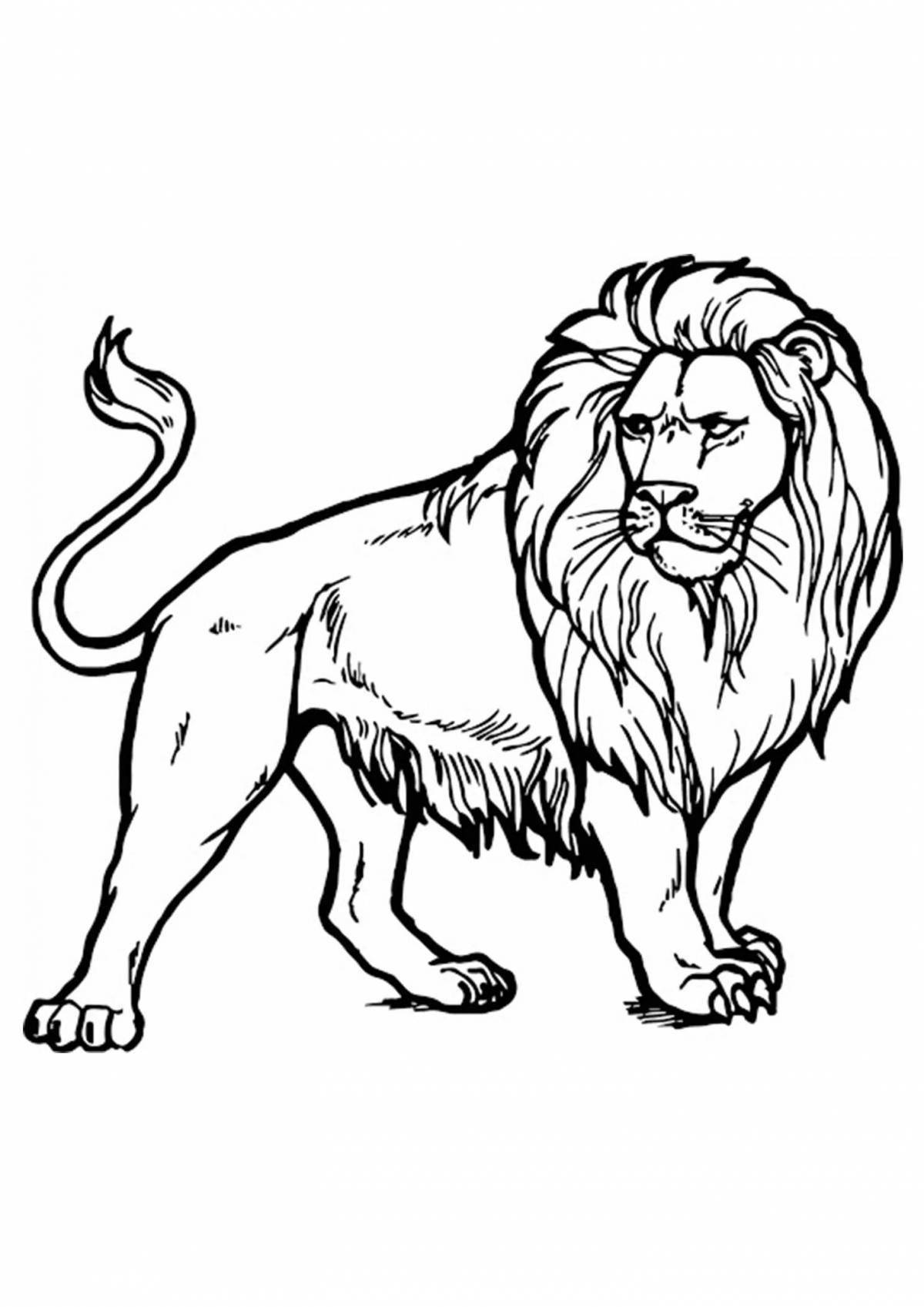 Amazing lion coloring book for 6-7 year olds