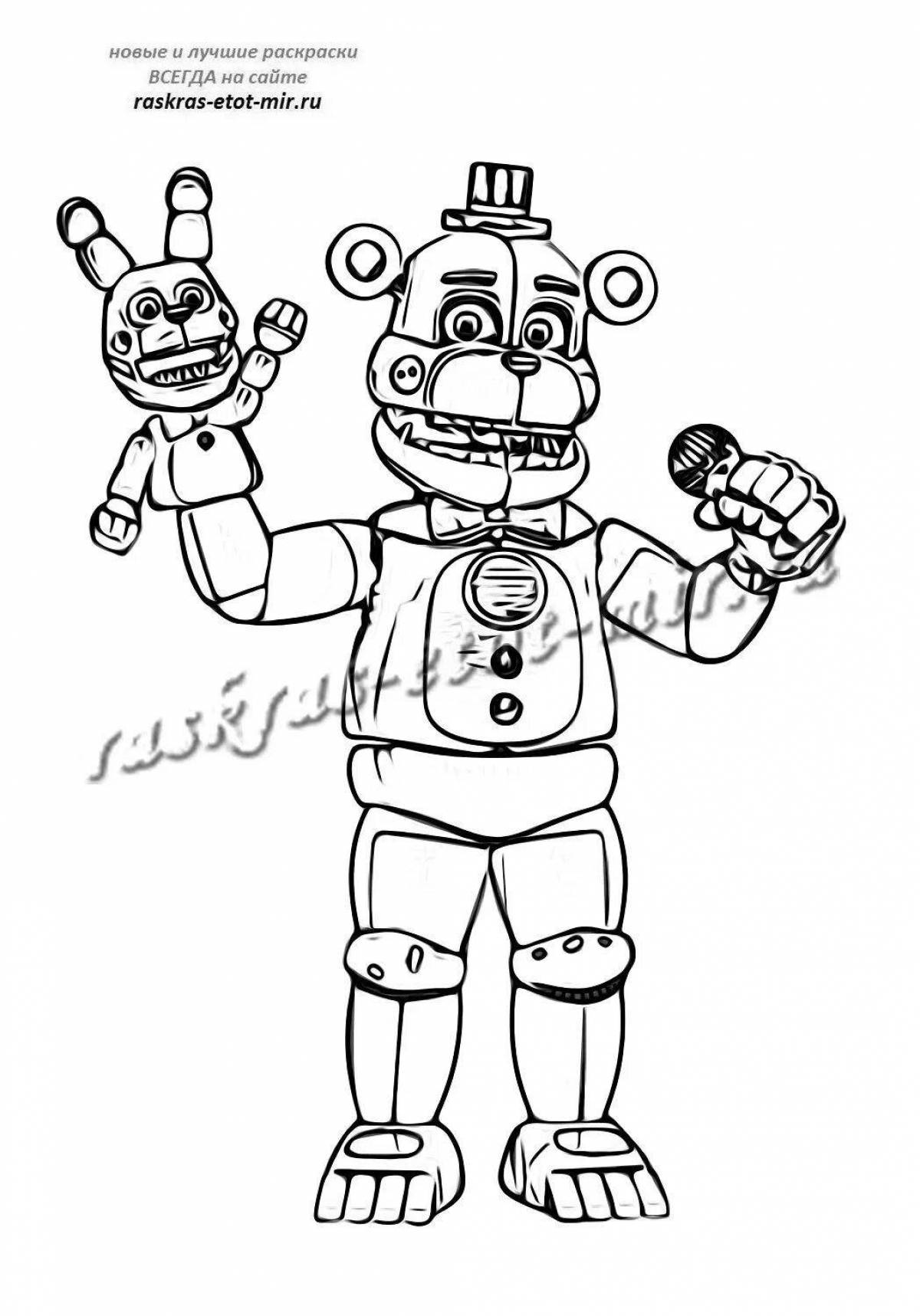 Glowing glam rock freddy from fnaf 9