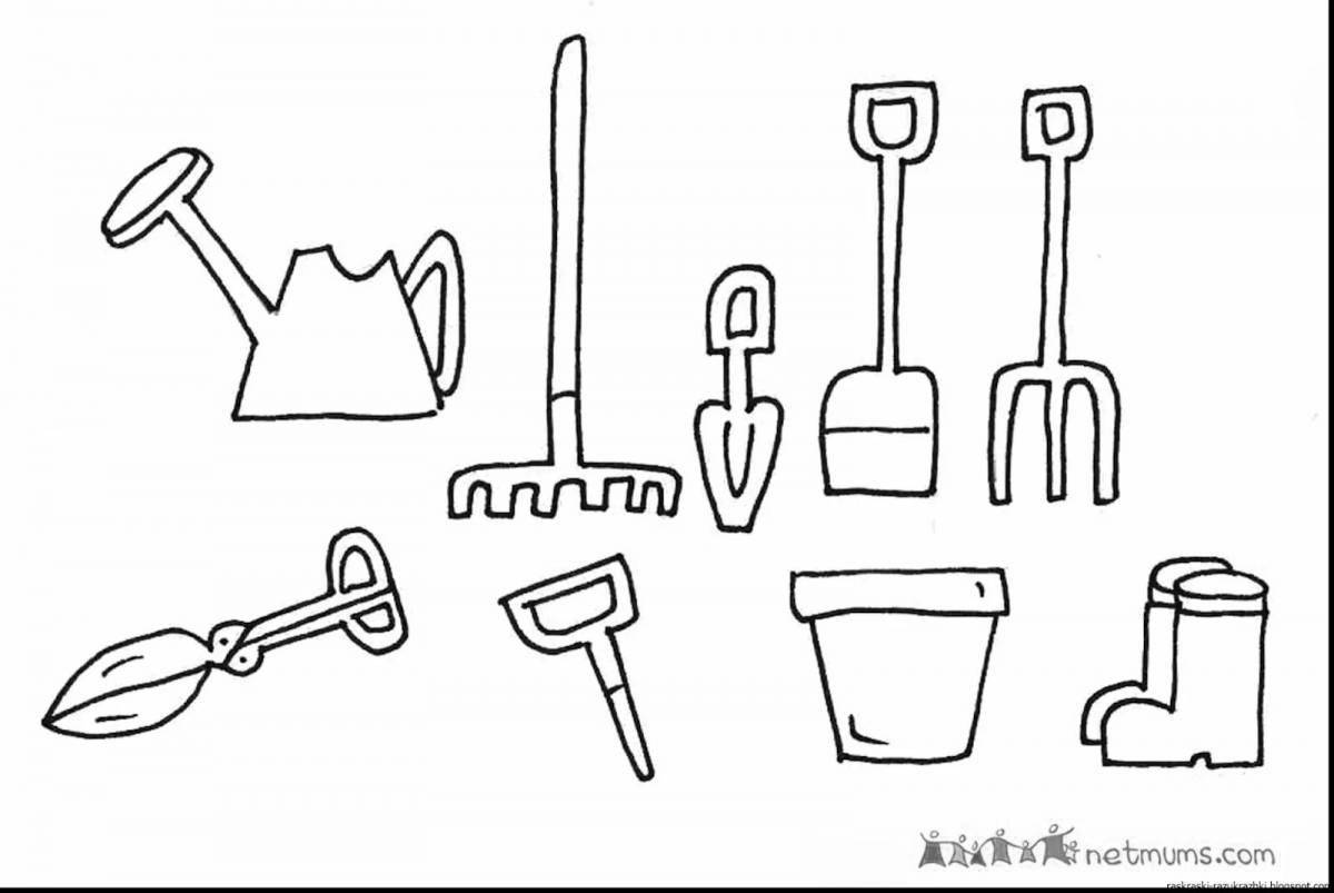 Coloring page for fun tools