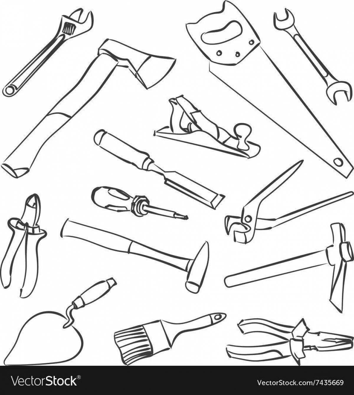 Dazzling instruments coloring page