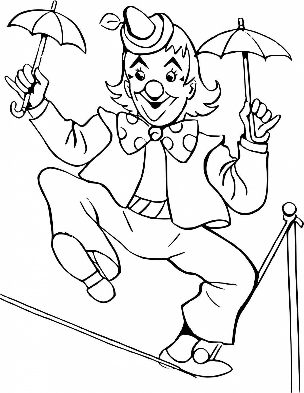 Exciting circus coloring book for kids