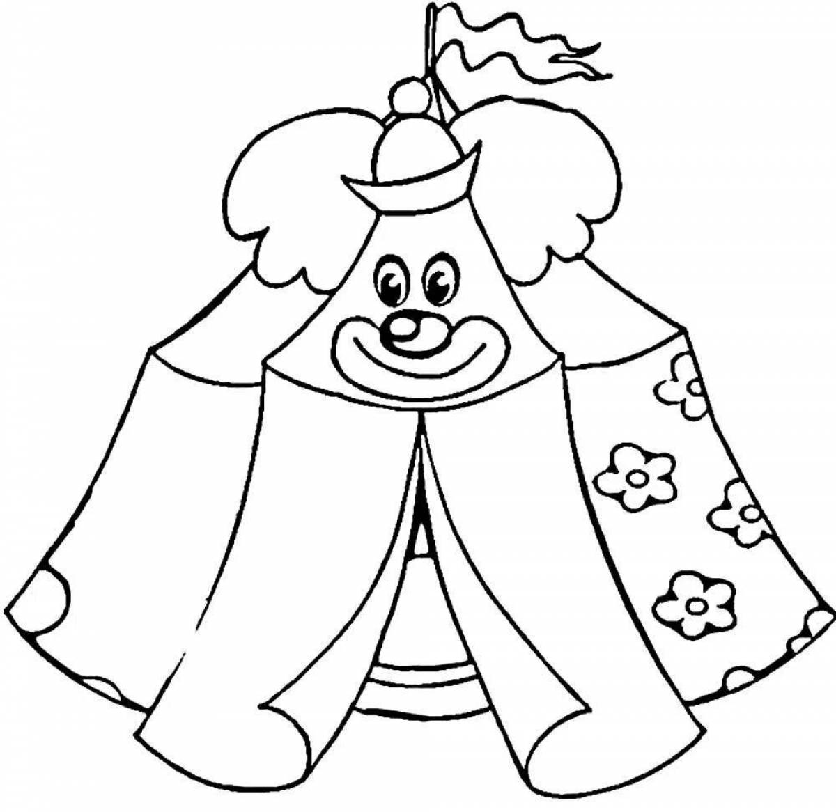 Раскраска radiant circus для детей 3-4 лет