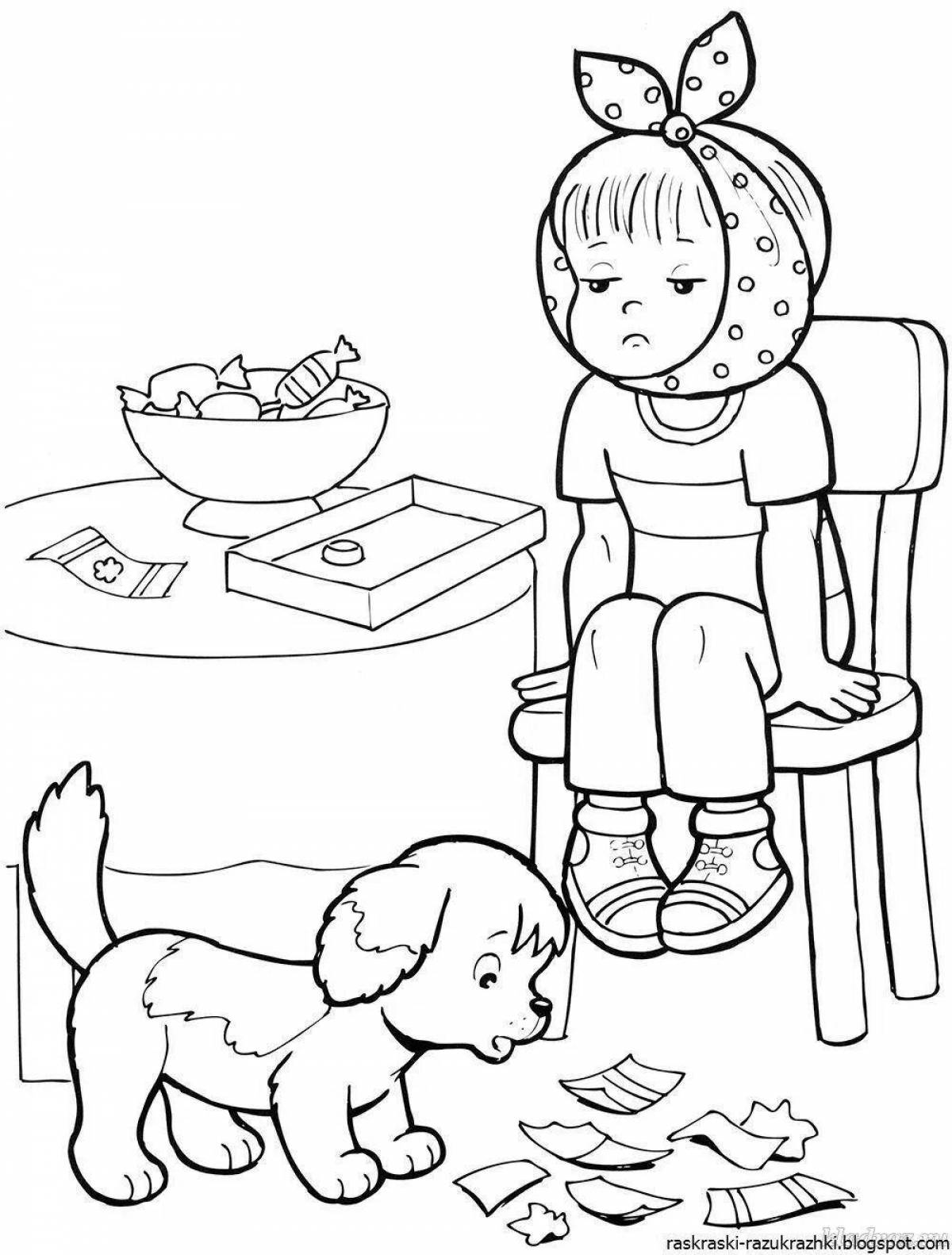 Revived health coloring page for the elderly