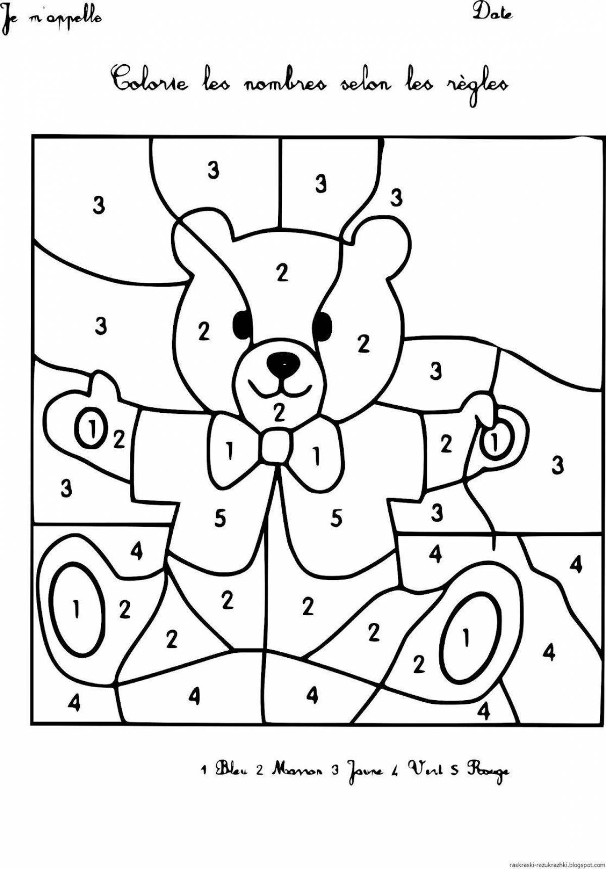 Creative coloring by numbers up to 10 for preschoolers