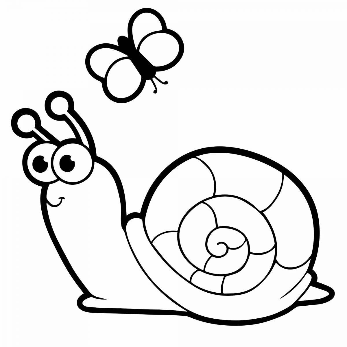 Adorable snail coloring book for 4-5 year olds