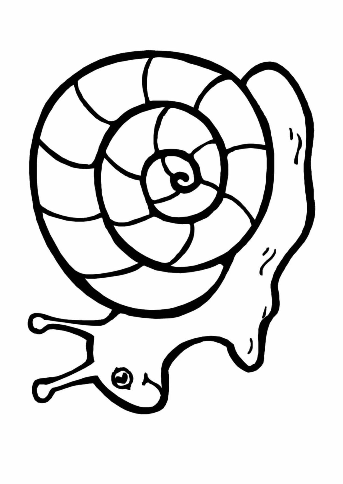 Fancy snail coloring book for 4-5 year olds