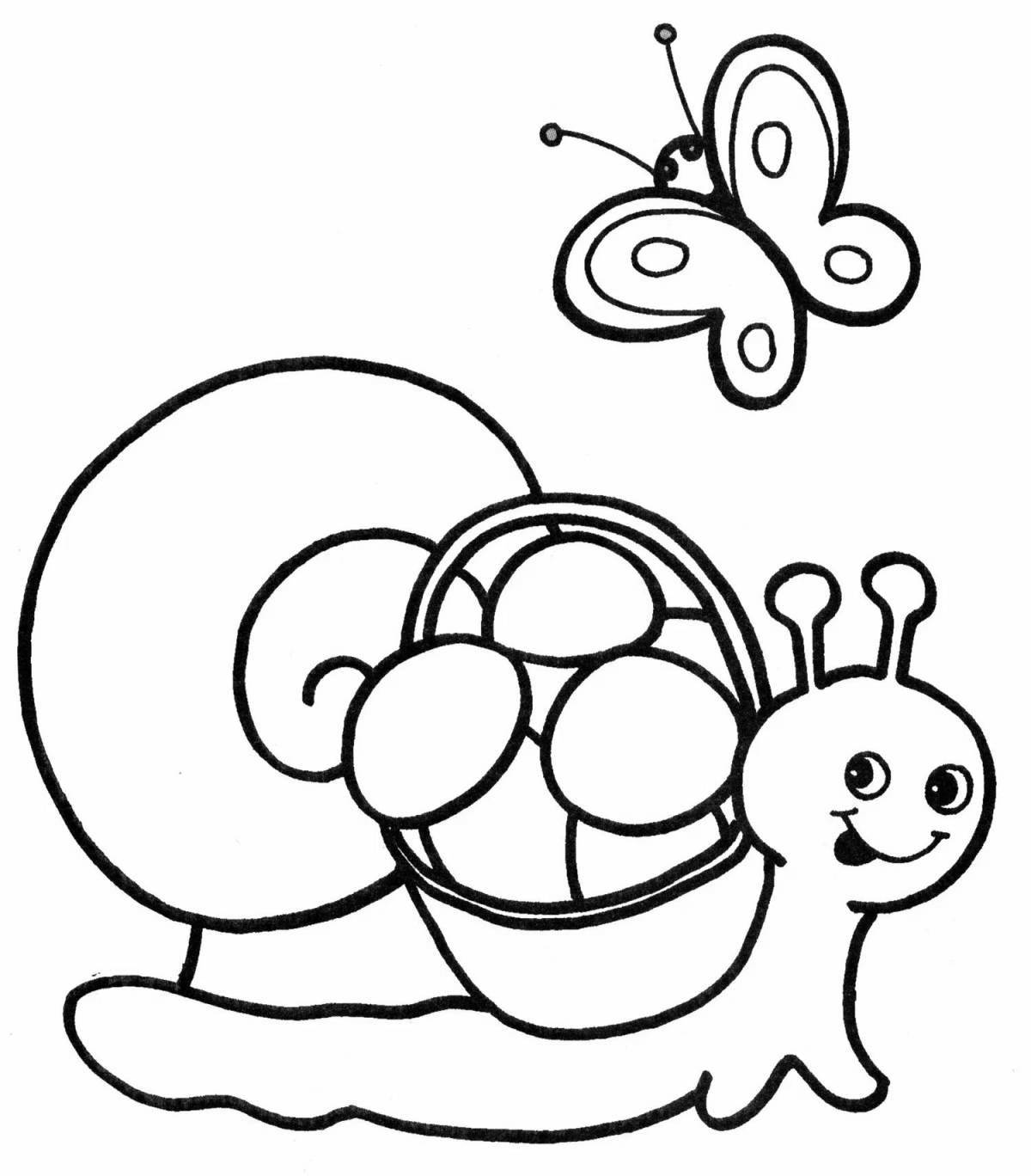 A fun snail coloring book for preschoolers