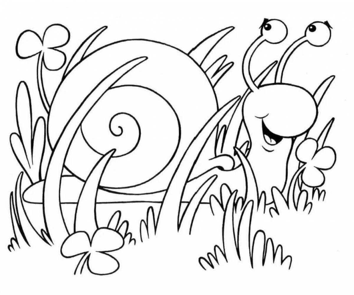 Snail live coloring for kids