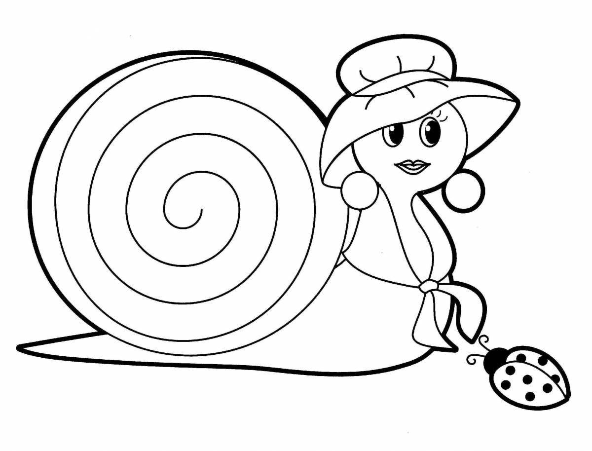 Charming snail coloring book for 4-5 year olds