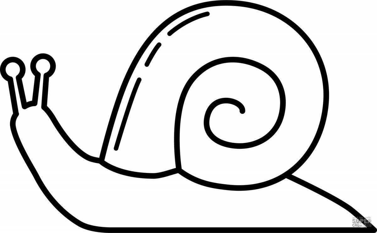 Snail fun coloring for preschoolers