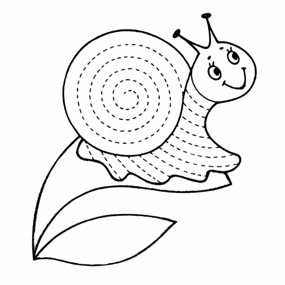 Joyful snail coloring book for kids