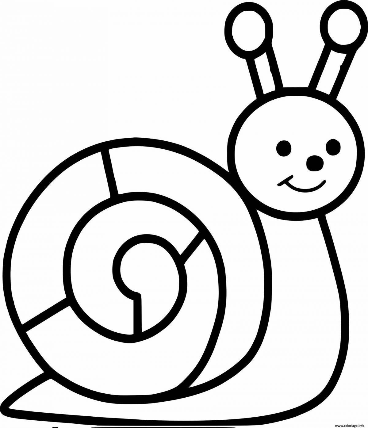 Glittering snail coloring book for preschoolers