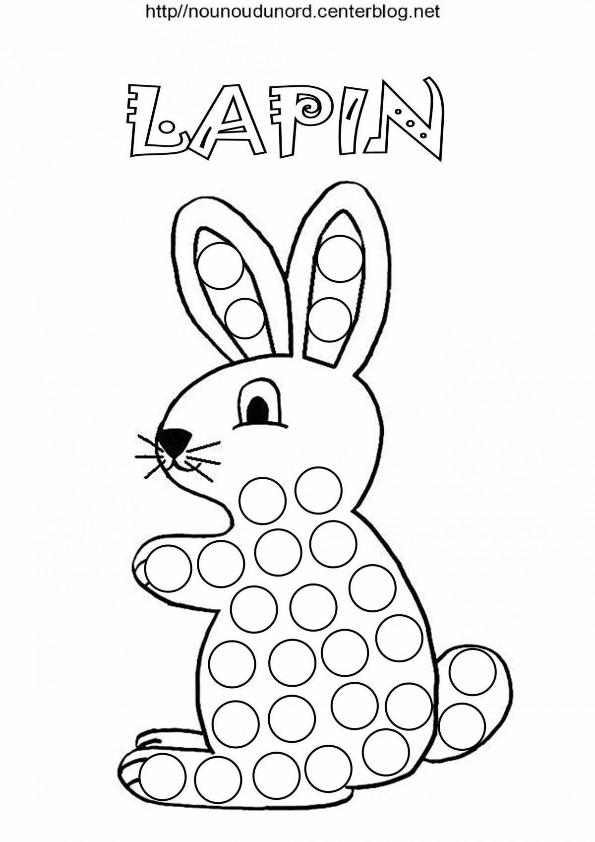 Colorful finger coloring page for 4-5 year olds