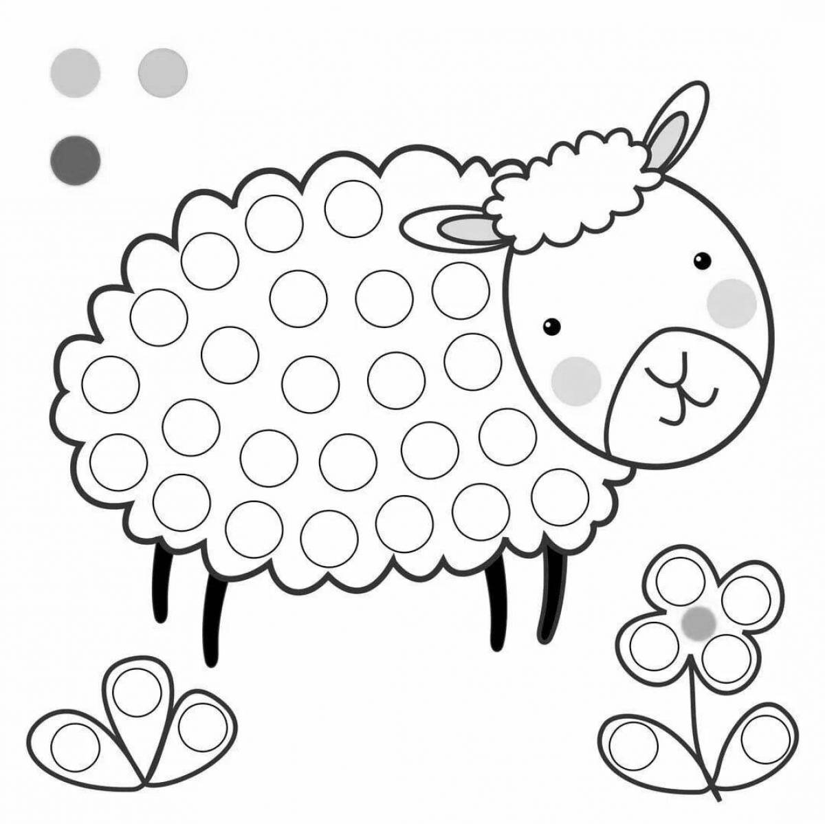 Color finger coloring page for 4-5 year olds