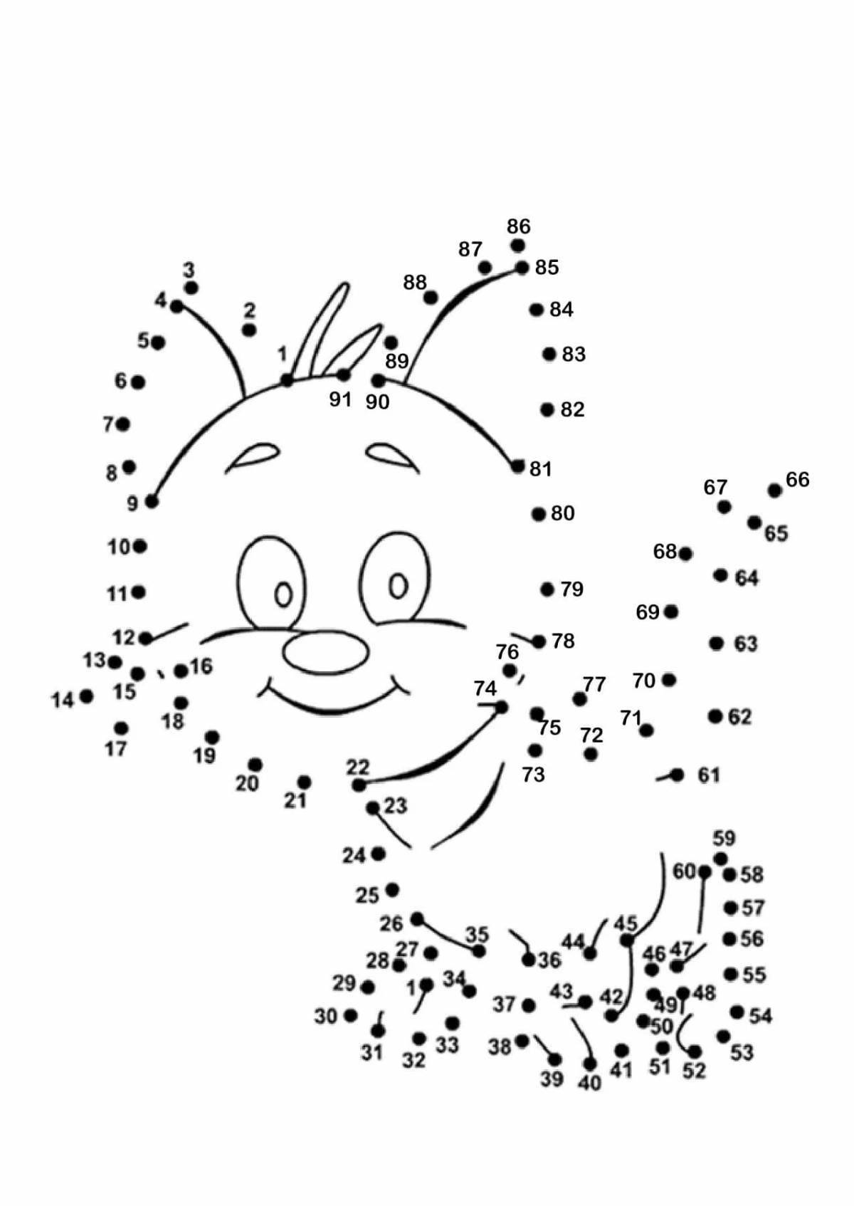 Connect numbers in order up to 100 #22