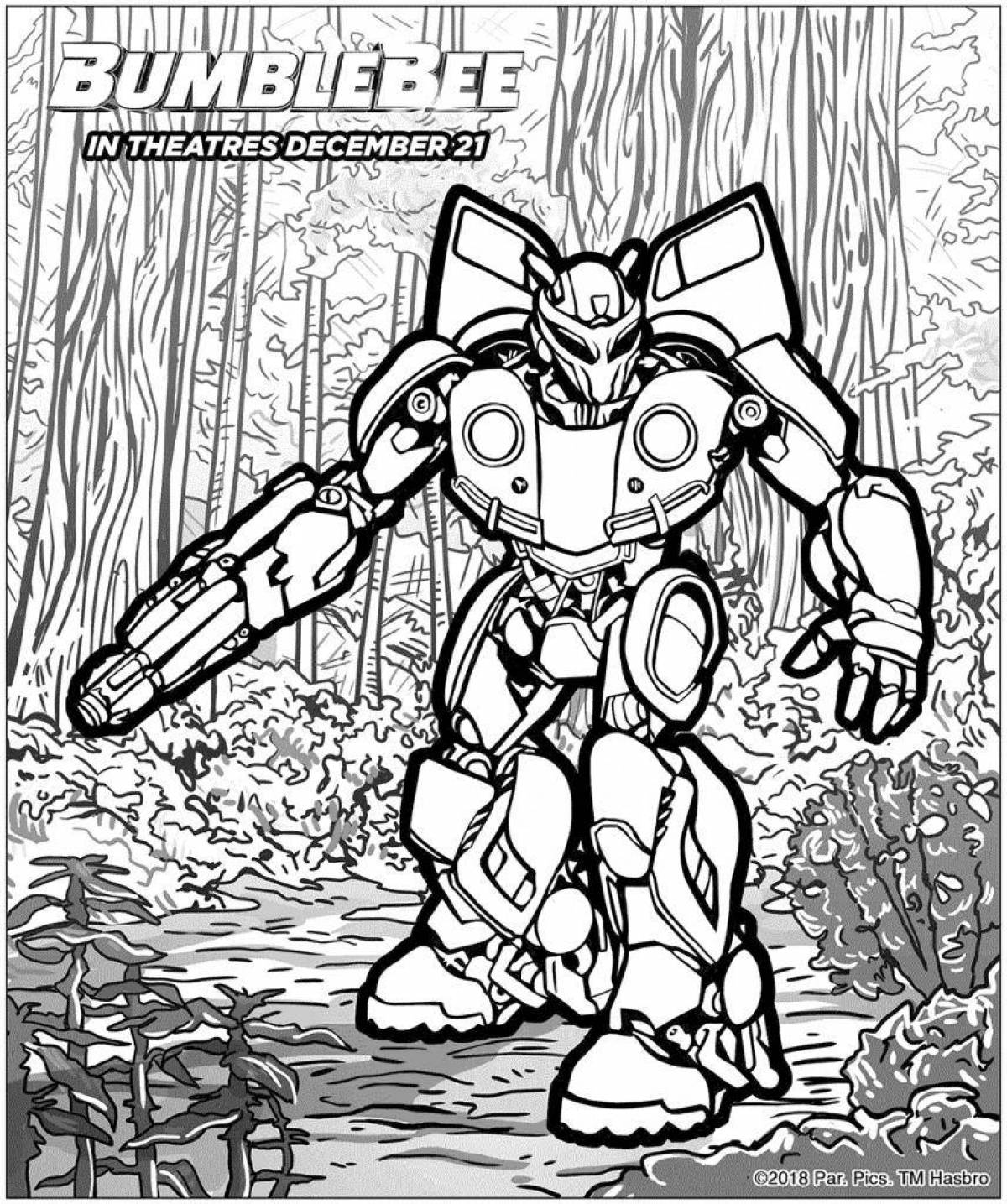 Amazing bumblebee coloring page