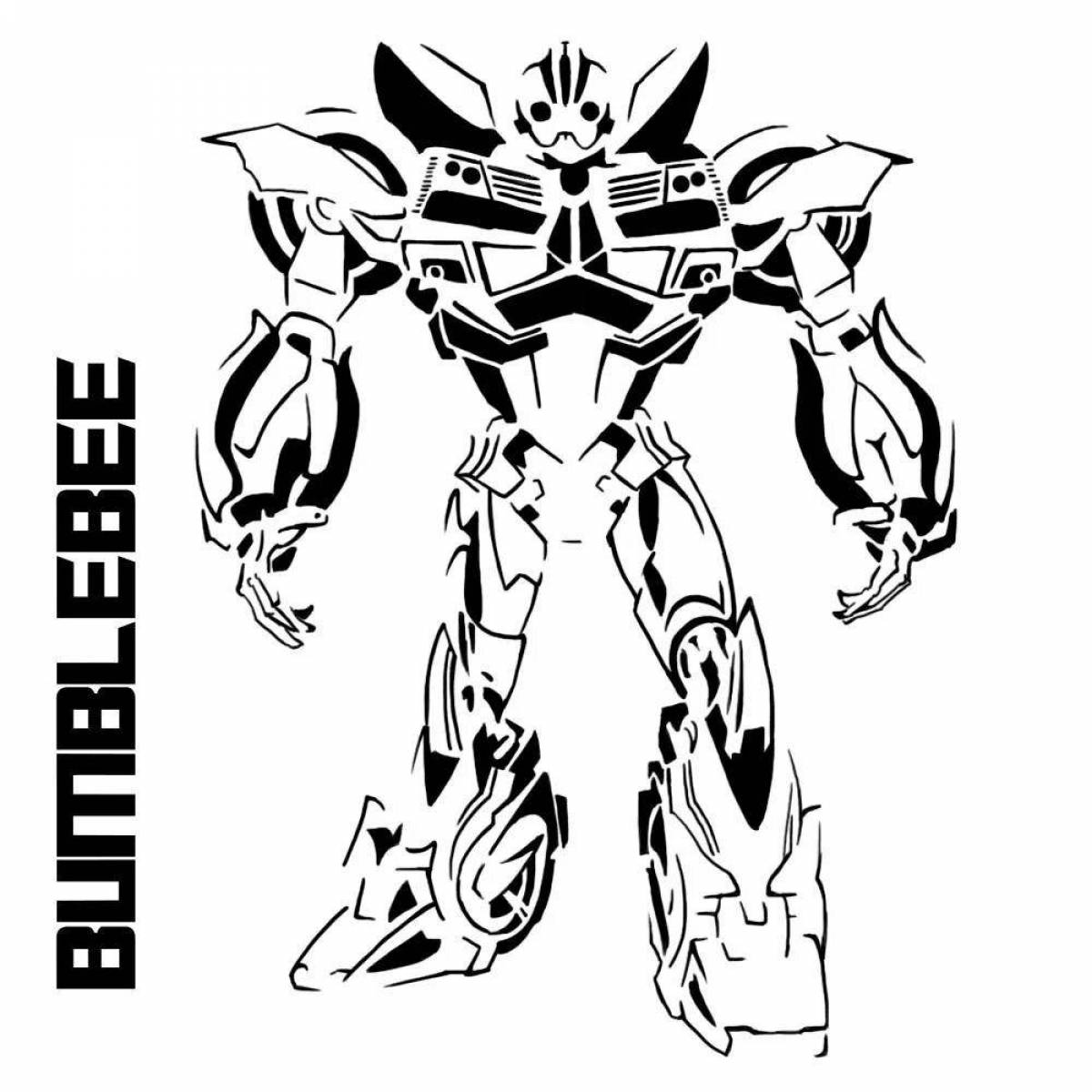 Detailed bumblebee coloring page