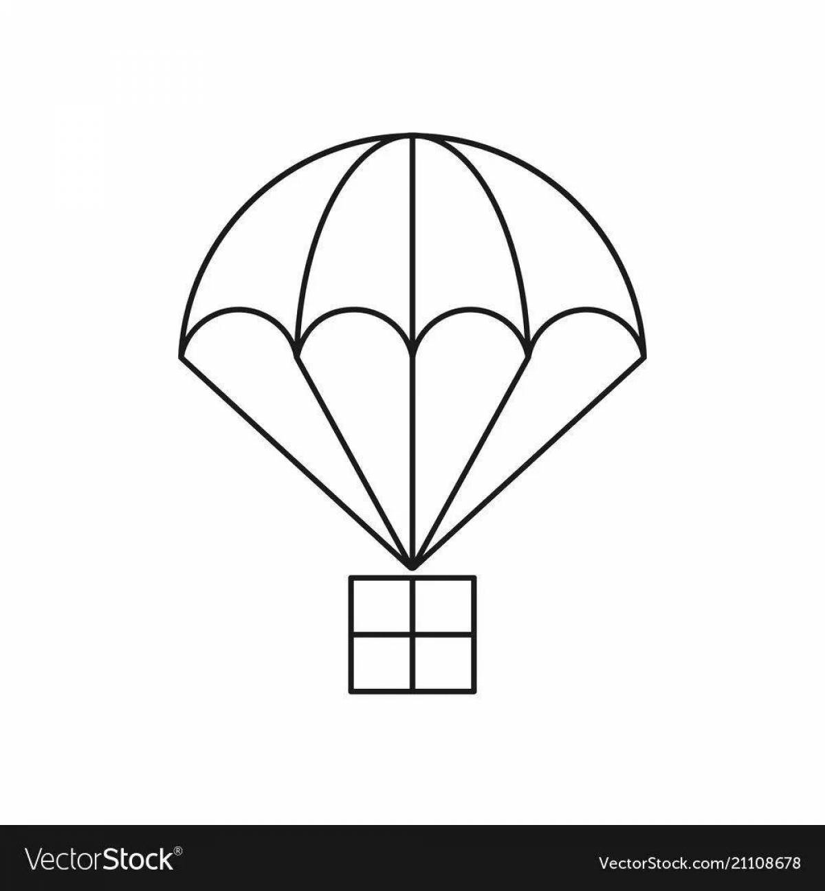 Анимированная страница раскраски парашютистов для детей